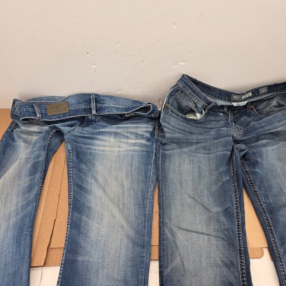 BKE Derek Jeans Mens 36S Bootcut /Straight  MedWash Grunge Blue Denim 2 of - Picture 5 of 8